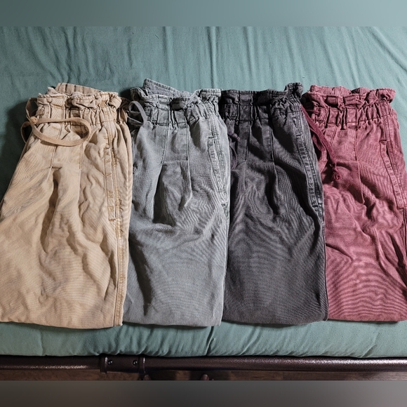 4 pairs of Free People Margate Pleated Trousers, size Medium - Picture 1 of 5